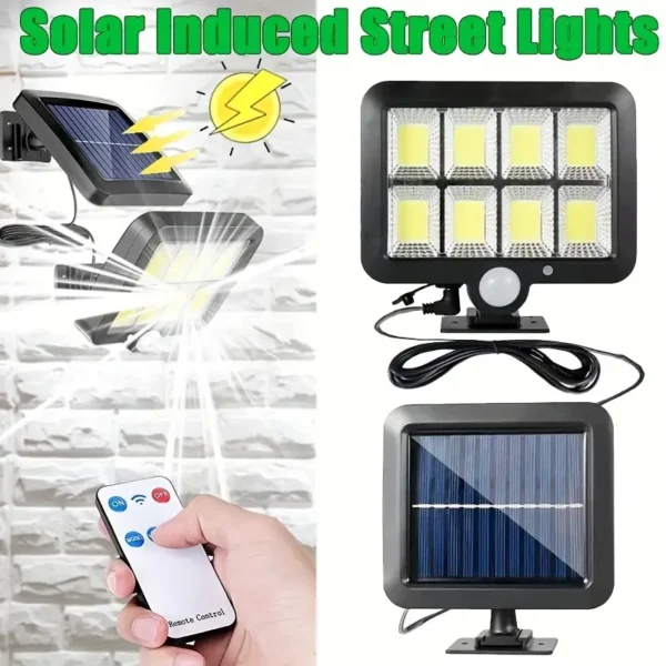 58686a48-07cd-483c-86ce-0bfa8ef74d7a Outdoor Solar Wall Light with 3 Working Modes, 160 LED Super Bright Solar Street Light, Solar Security Light, Garden Lamp, Street Lighting, Wall Light, Solar Flood Light, Suitable for Yard Deck Garage Driveway Porch