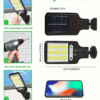 1/2/4/6/8pcs Bright Solar Outdoor Lights, Solar powered motion outdoor light. 108-cOB/white