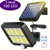 c7828b08-480e-4efd-8c6f-719233ee75c0 Outdoor Solar Wall Light with 3 Working Modes, 160 LED Super Bright Solar Street Light, Solar Security Light, Garden Lamp, Street Lighting, Wall Light, Solar Flood Light, Suitable for Yard Deck Garage Driveway Porch