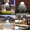 c860de07-74c2-4ebe-81a7-104b1de10eae Outdoor Solar Wall Light with 3 Working Modes, 160 LED Super Bright Solar Street Light, Solar Security Light, Garden Lamp, Street Lighting, Wall Light, Solar Flood Light, Suitable for Yard Deck Garage Driveway Porch