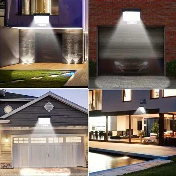 c860de07-74c2-4ebe-81a7-104b1de10eae Outdoor Solar Wall Light with 3 Working Modes, 160 LED Super Bright Solar Street Light, Solar Security Light, Garden Lamp, Street Lighting, Wall Light, Solar Flood Light, Suitable for Yard Deck Garage Driveway Porch