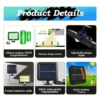 f2cc2941-3026-437a-88f0-e869aa68bed7 Outdoor Solar Wall Light with 3 Working Modes, 160 LED Super Bright Solar Street Light, Solar Security Light, Garden Lamp, Street Lighting, Wall Light, Solar Flood Light, Suitable for Yard Deck Garage Driveway Porch